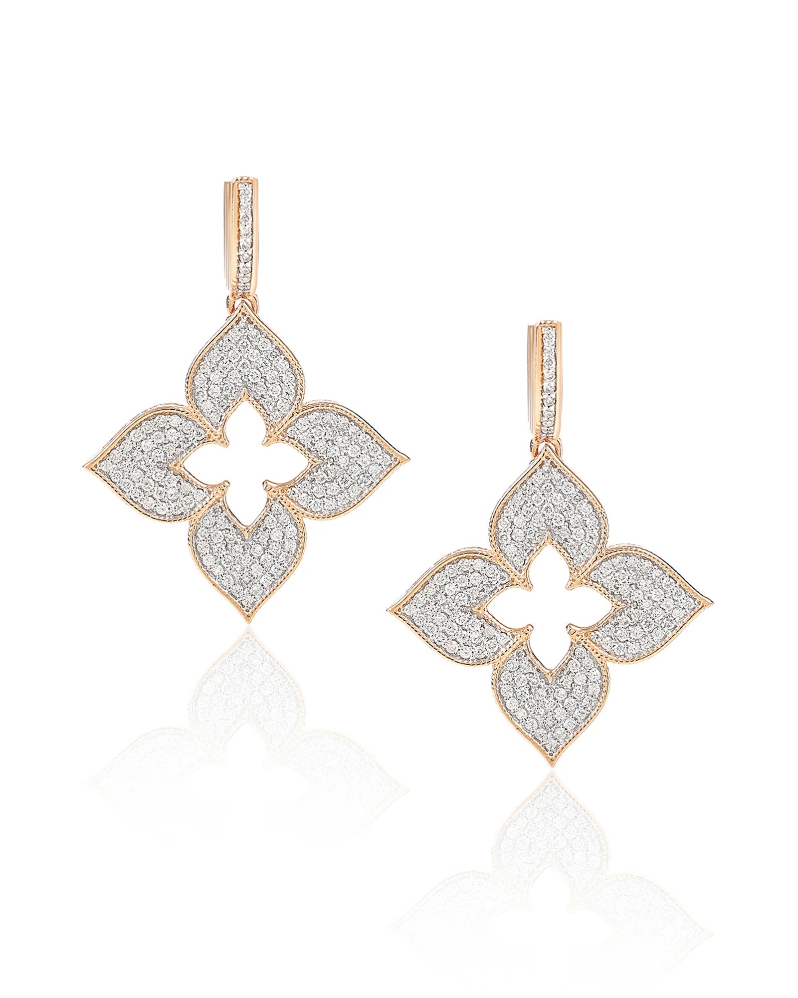La DiaMantés | Modern Twisted Pavé Diamond Earrings